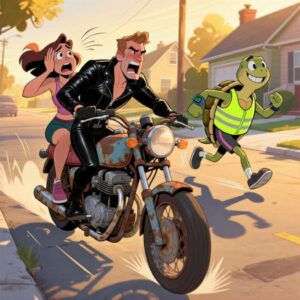 Jokes Daily Joke: Couples Nostalgic Ride Turns into Slow Motion Race Against Geriatric Turtle Athlete