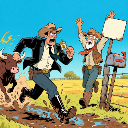 Daily Joke: The DEA Badge Fail Funny Texas Ranch Story with a Bull