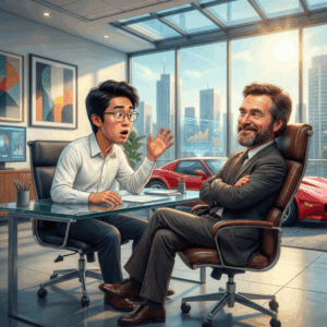 Daily Joke: Funny HR Interview Story About Salary Benefits and a Red Corvette