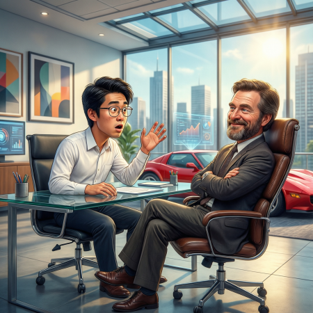 Daily Joke: Funny HR Interview Story About Salary Benefits and a Red Corvette