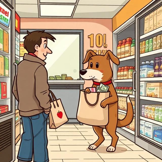 Daily Joke: Smart Dog Buys Groceries Rides Elevator Then Forgets His Keys